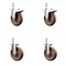 Service Caster 5 Inch 316SS High Temp Glass Filled Nylon 1/2 Inch Stem Caster Lock Brake, 2PK SS316TSTTL20S514-GFNSHT-121315-2-S2 - alternate 1